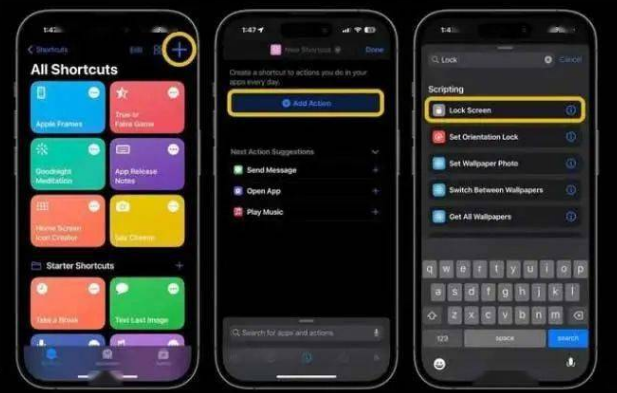 虞城苹果14锁屏维修店分享iPhone14升级iOS16.4后如何创建锁屏快捷方式 